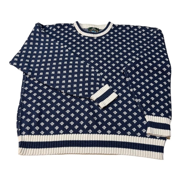 Jantzen Other - VTG 80s Jantzen Grandpa Sweater Mens Medium Birdseye Textured Grunge Retro Blue